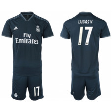 Реал Мадрид гостевой форма для детей номер 17 Лукас Васкес 2018/19