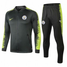 Тренировочный костюм Манчестер Сити черный с лимонным сезон 2018/19