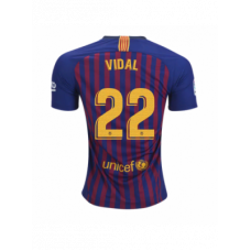 Барселона Домашняя футболка нанесение Видаль 2018/19