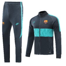 Барселона (Barcelona) Спортивный костюм c олимпийкой серо-ментоловый сезон 2019-2020