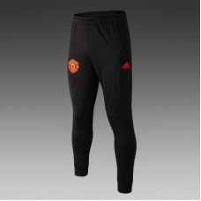 Спортивные штаны Манчестер Юнайтед черные с манжетами сезон 2019-2020