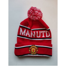 Вязанная шапка Манчестер Юнайтед с помпоном