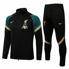 Ливерпуль детский спортивный костюм 2021-2022 черно-бежевый