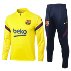 Барселона детский тренировочный костюм 2021-2022 желтый