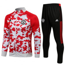 Спортивный костюм Манчестер Юнайтед узорчатый бело-красный 2021-2022