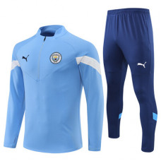 Манчестер Сити детский тренировочный костюм 2022-2023 голубой