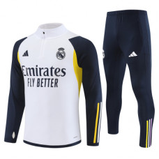 Реал Мадрид тренировочный костюм 2023-2024 белый с тёмно-синим