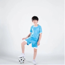 Форма для футбола ярко-голубая детская