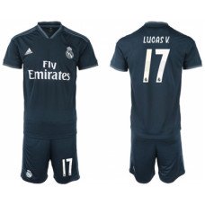 Реал Мадрид гостевой форма для детей номер 17 Лукас Васкес 2018/19