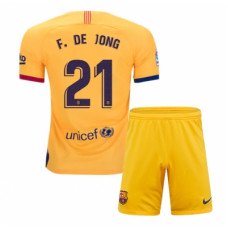 Барселона Форма гостевая (футболка+шорты) 2019-2020 Фрэнки Де Йонг 21