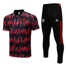 Спортивный костюм Манчестер Юнайтед с чёрным поло сезон 2022-2023