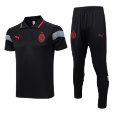 Спортивный костюм Милан с чёрным поло сезон 2023-2024