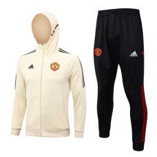 Манчестер Юнайтед спортивный костюм с капюшоном 2023-2024 бежевый